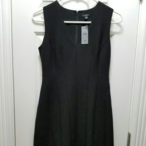 Ann Taylor V Neck Black Sheath Dress, 2P, NWT